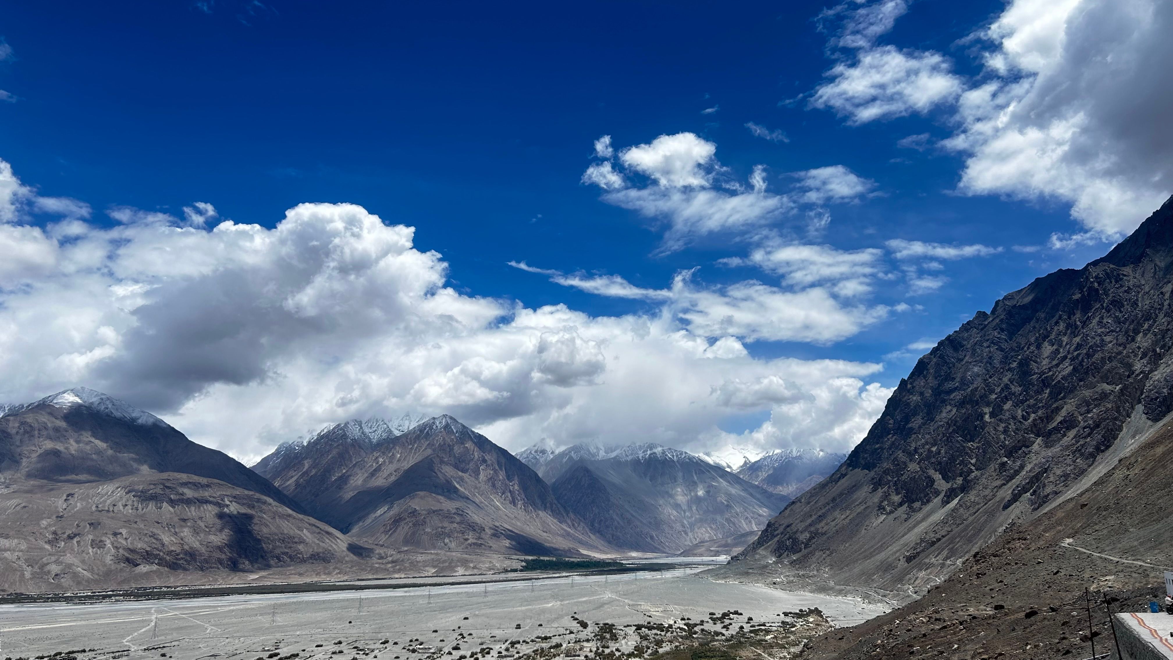 Wide river valley of Nubra, Ladakh